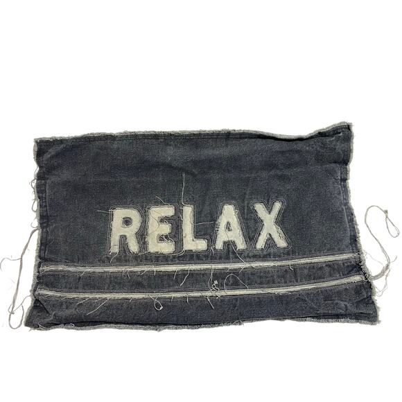 Relax distressed Pillow case Tommy Bahama Blue White 23x15 - Picture 1 of 8